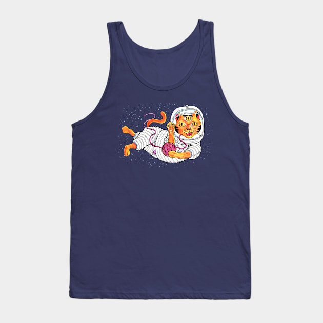 Space Cat Tank Top by miskel